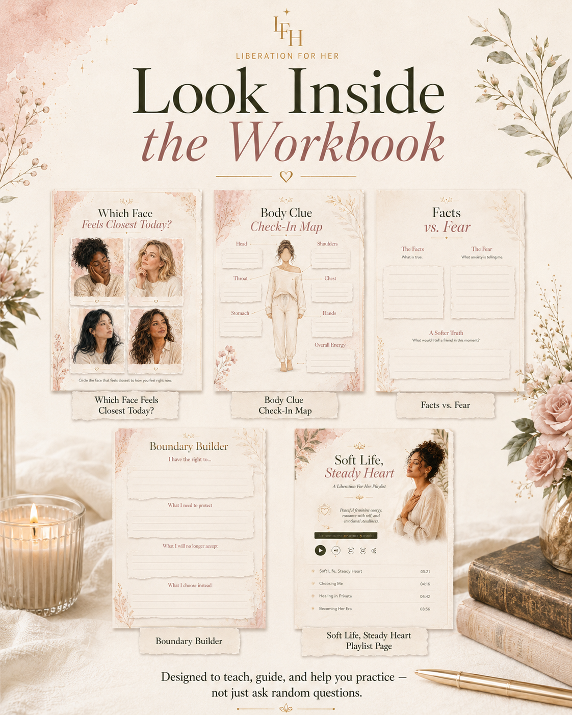 Evidence That I’m Healing: Becoming Her Era Digital Workbook Bundle