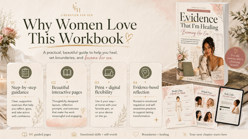 Evidence That I’m Healing: Becoming Her Era Digital Workbook Bundle