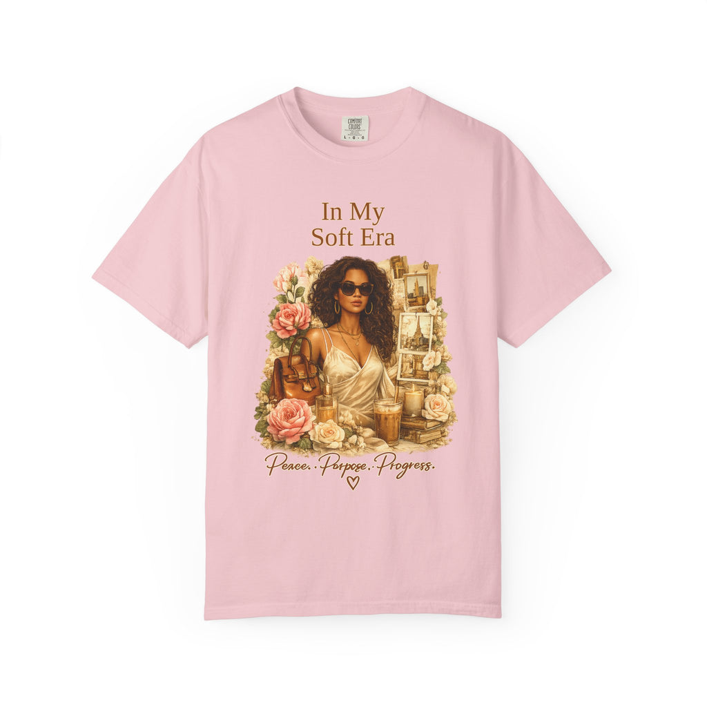 In My Soft Era T-Shirt — Vintage Floral Woman Graphic Tee