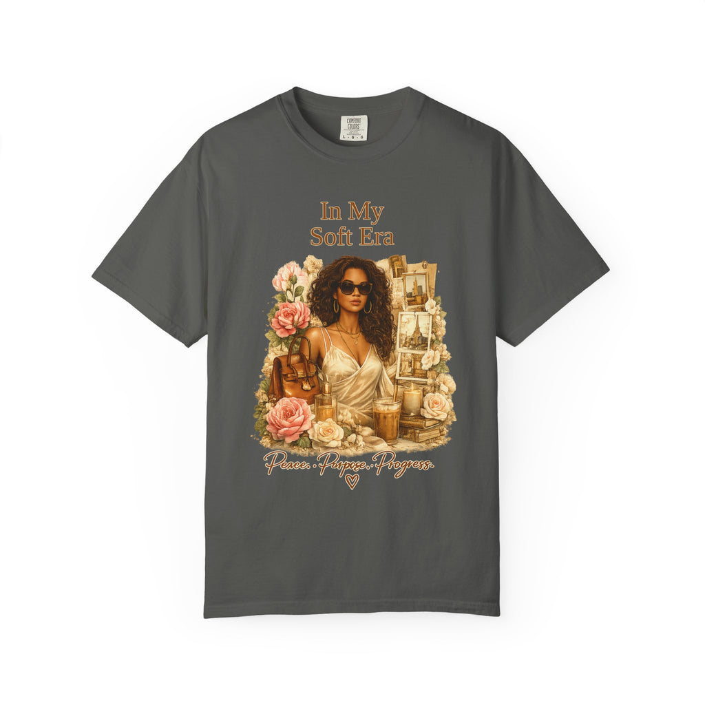 In My Soft Era T-Shirt — Vintage Floral Woman Graphic Tee