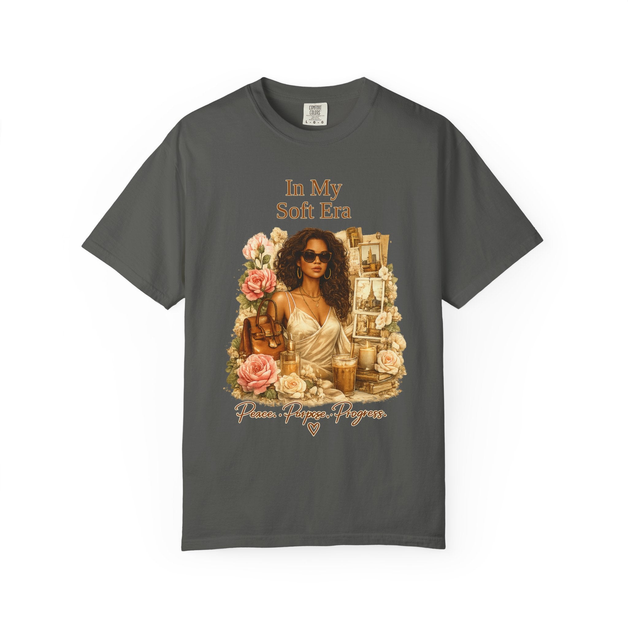 In My Soft Era T-Shirt — Vintage Floral Woman Graphic Tee