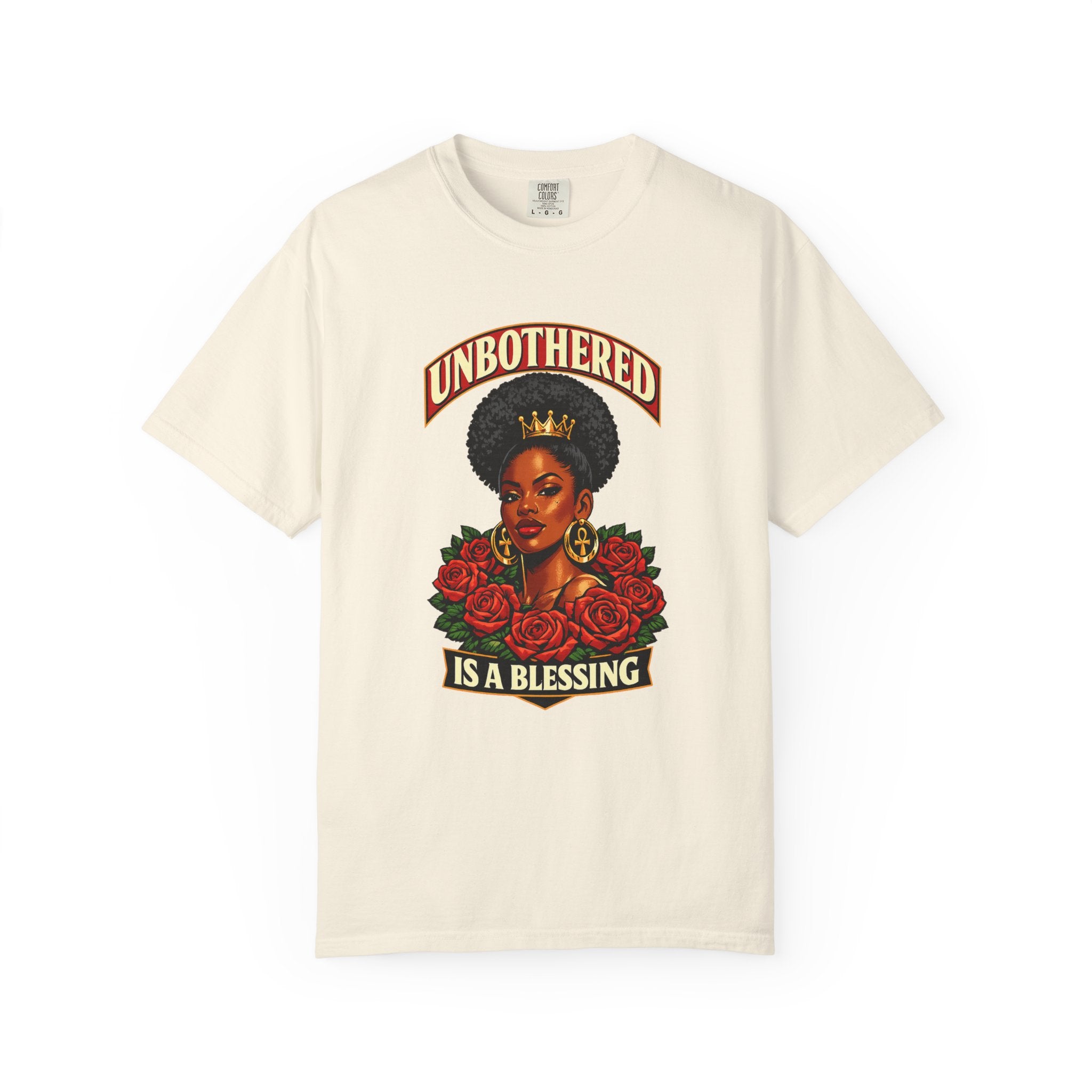Unbothered Is a Blessing T-Shirt — Afrocentric Floral Graphic Tee
