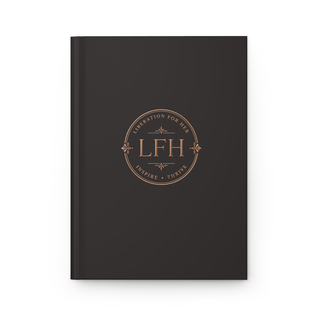 LFH Embossed Hardcover Journal — Matte Black Inspirational Notebook