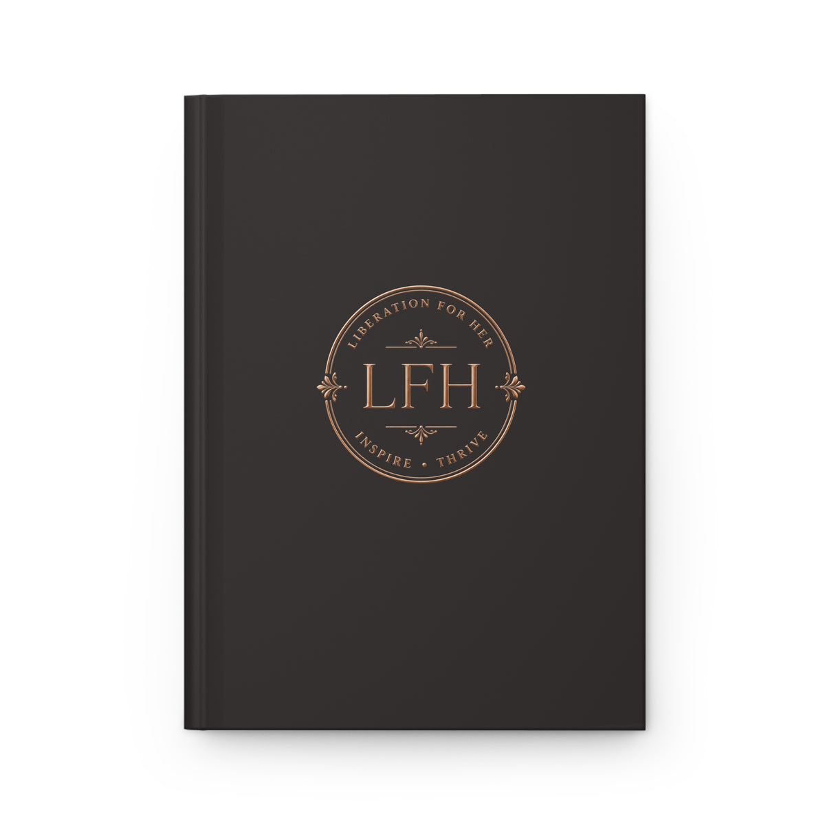 LFH Embossed Hardcover Journal — Matte Black Inspirational Notebook