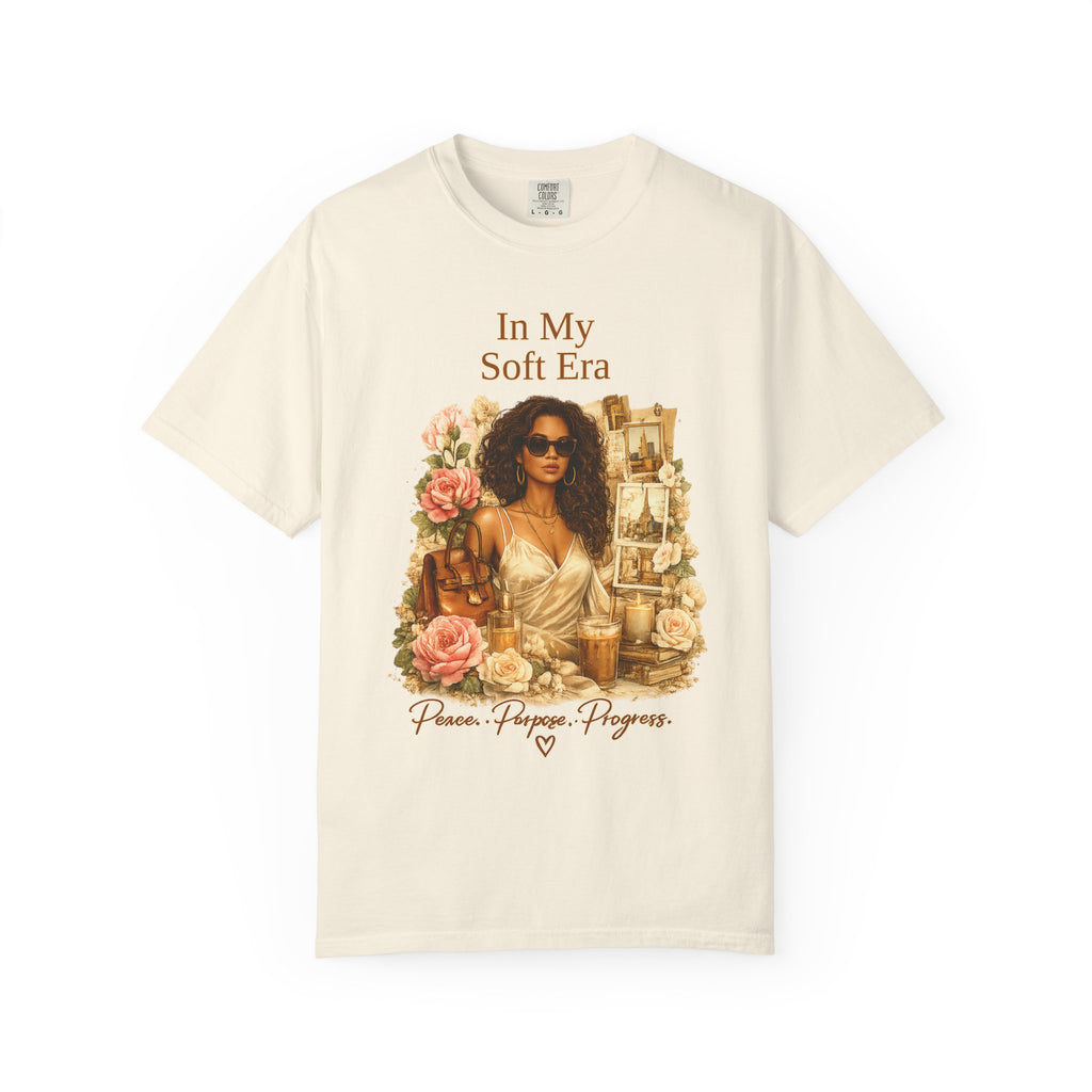In My Soft Era T-Shirt — Vintage Floral Woman Graphic Tee