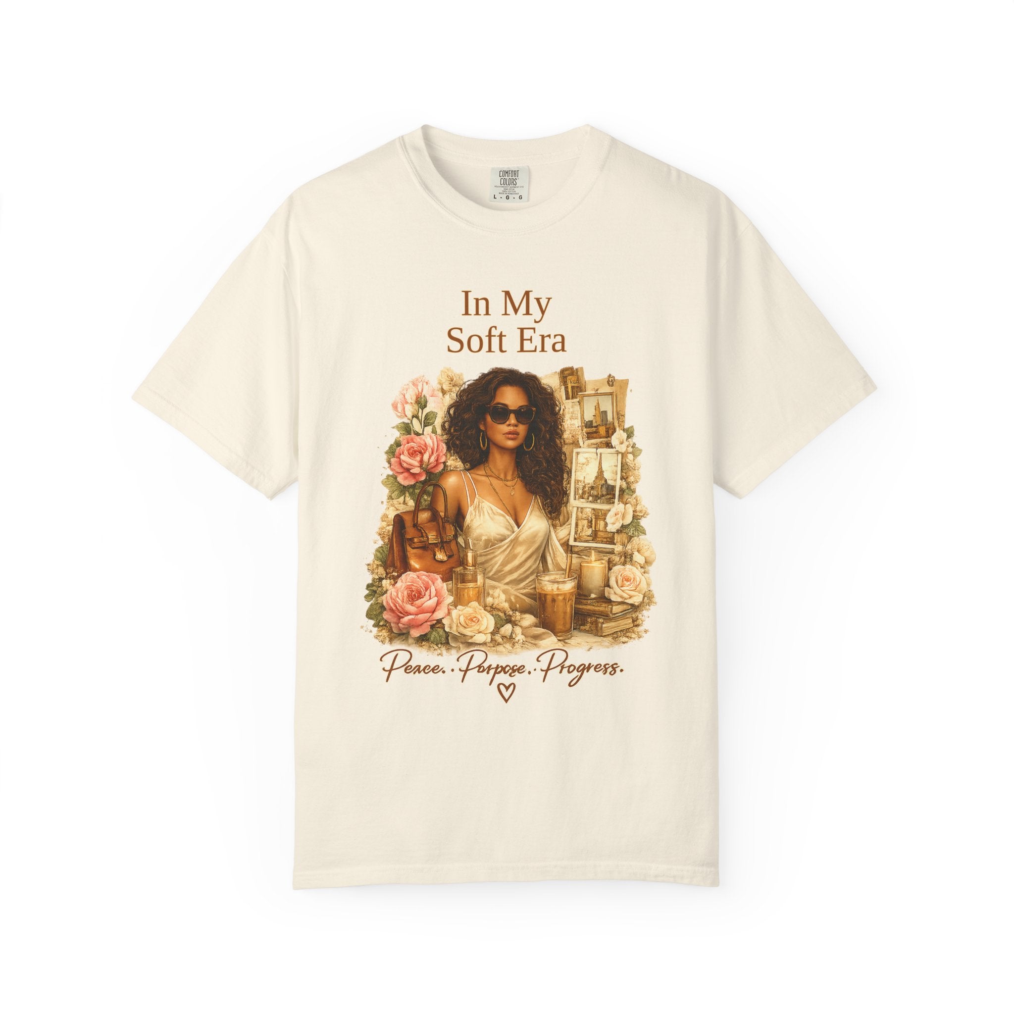 In My Soft Era T-Shirt — Vintage Floral Woman Graphic Tee