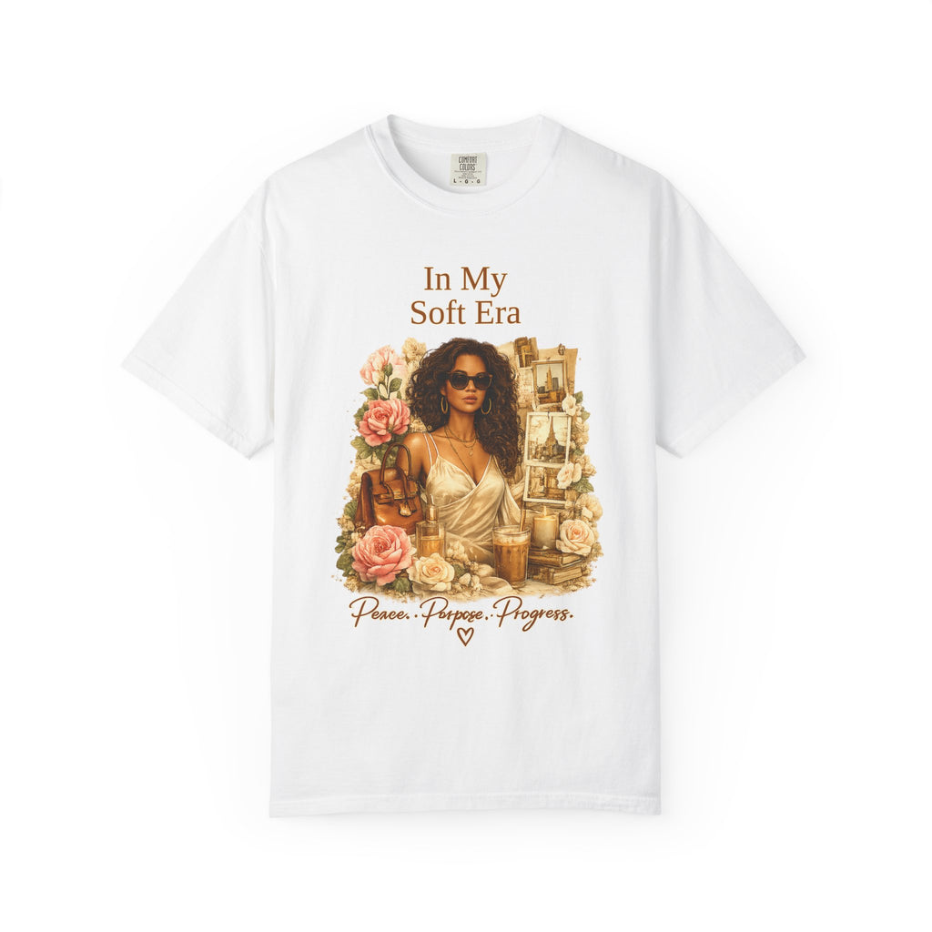 In My Soft Era T-Shirt — Vintage Floral Woman Graphic Tee