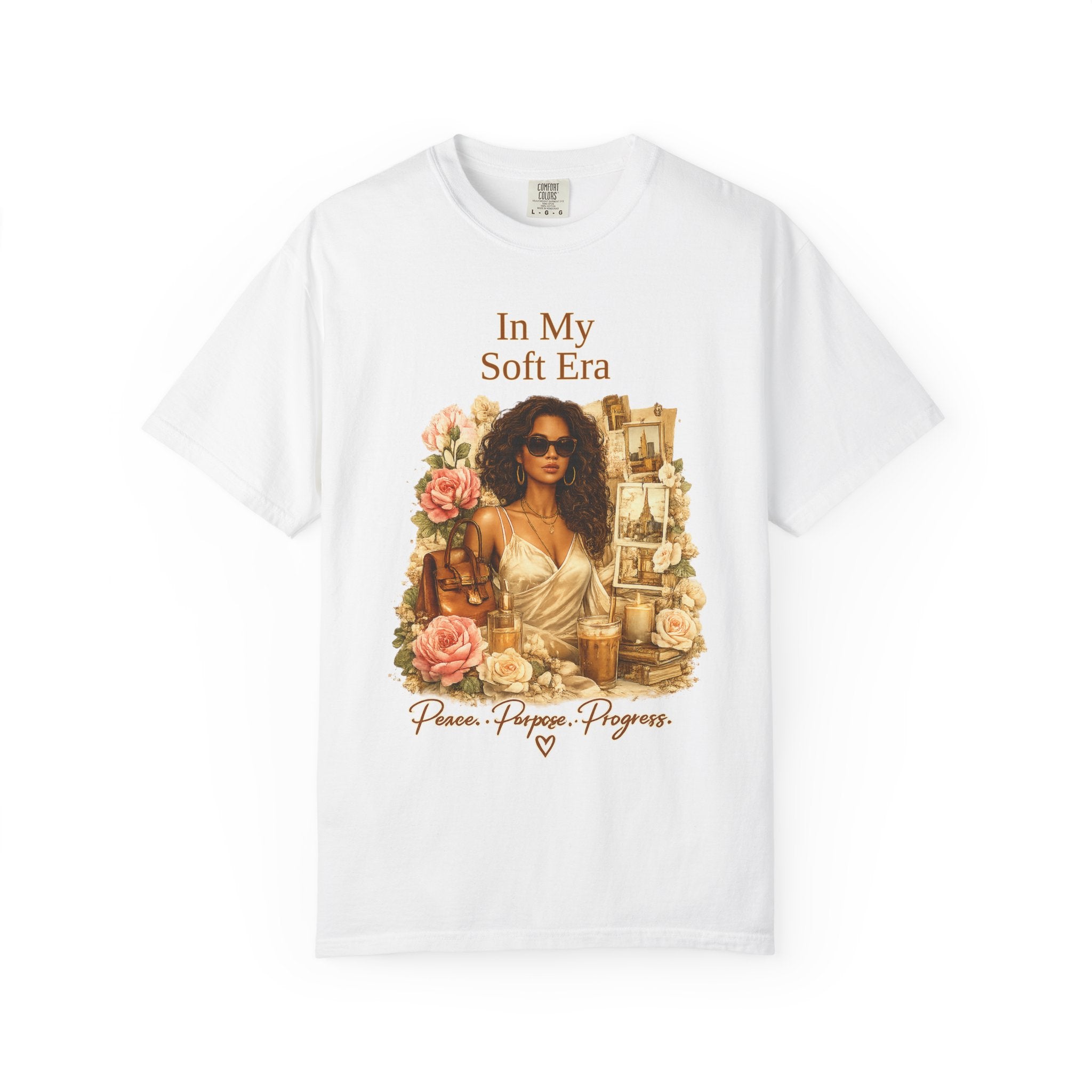 In My Soft Era T-Shirt — Vintage Floral Woman Graphic Tee