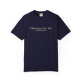 Liberation For Her T-Shirt — Feminist Slogan Tee (Navy)