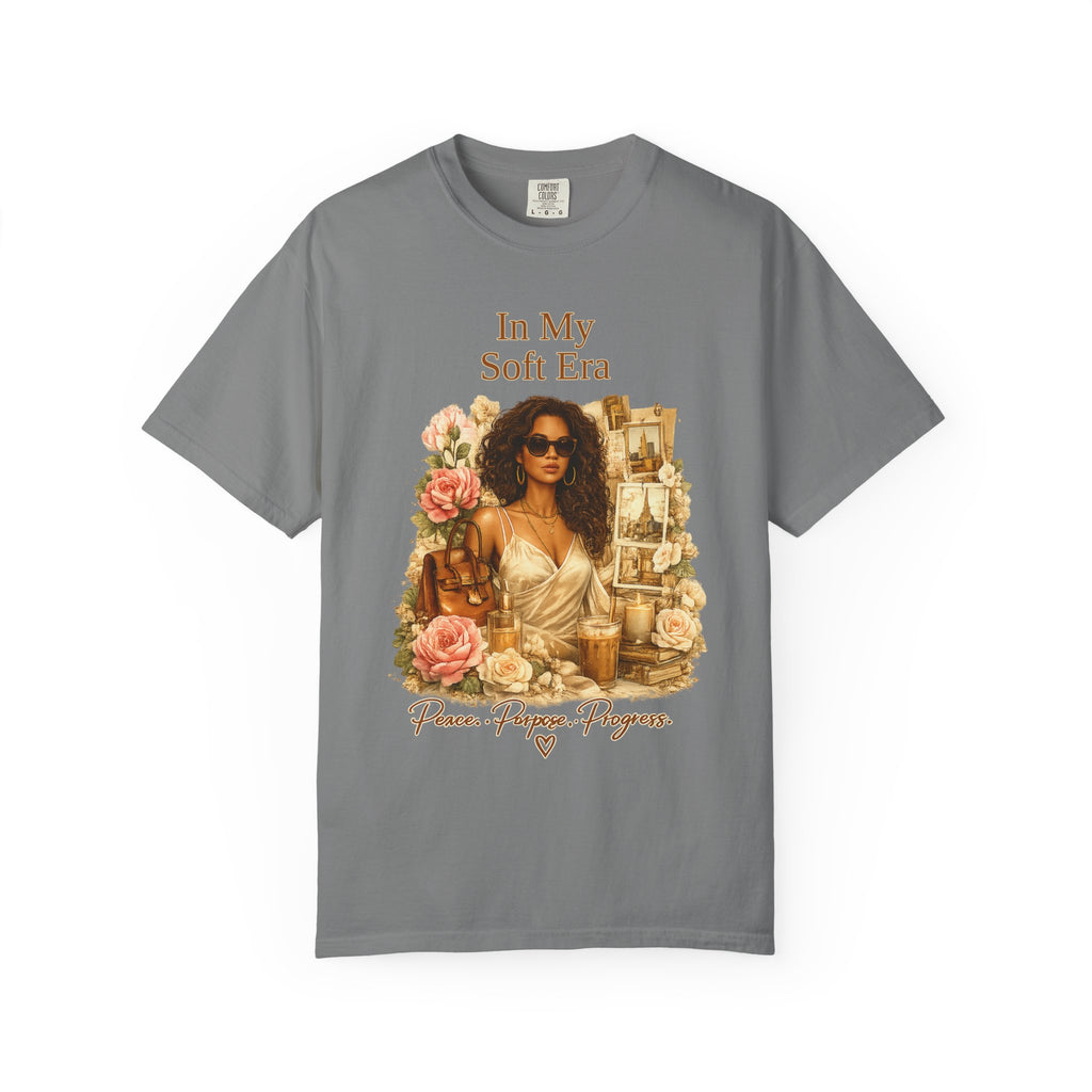 In My Soft Era T-Shirt — Vintage Floral Woman Graphic Tee