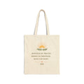 Inspirational Sunburst Cotton Tote — "Rooted in Truth, Rising in Freedom"