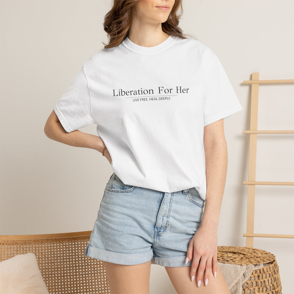 Liberation For Her T-Shirt — Feminist Statement Tee