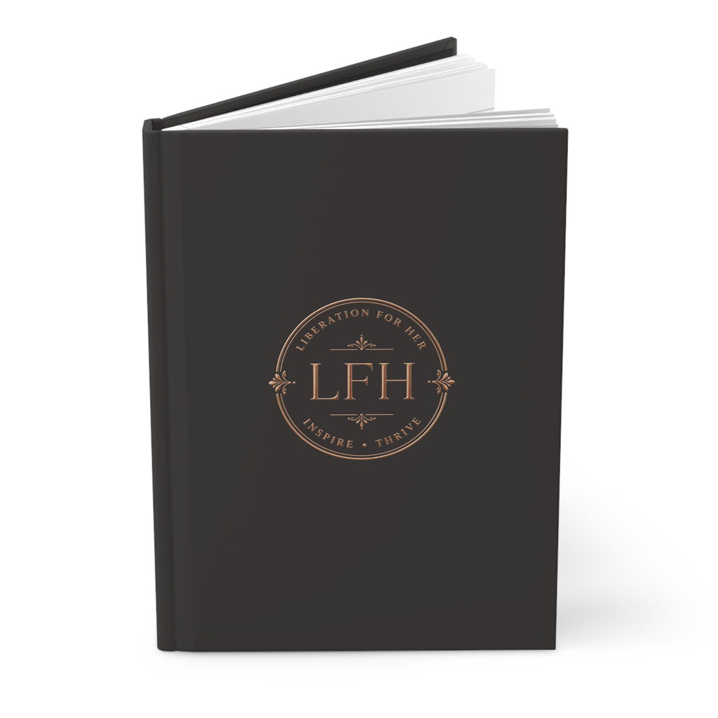 LFH Embossed Hardcover Journal — Matte Black Inspirational Notebook