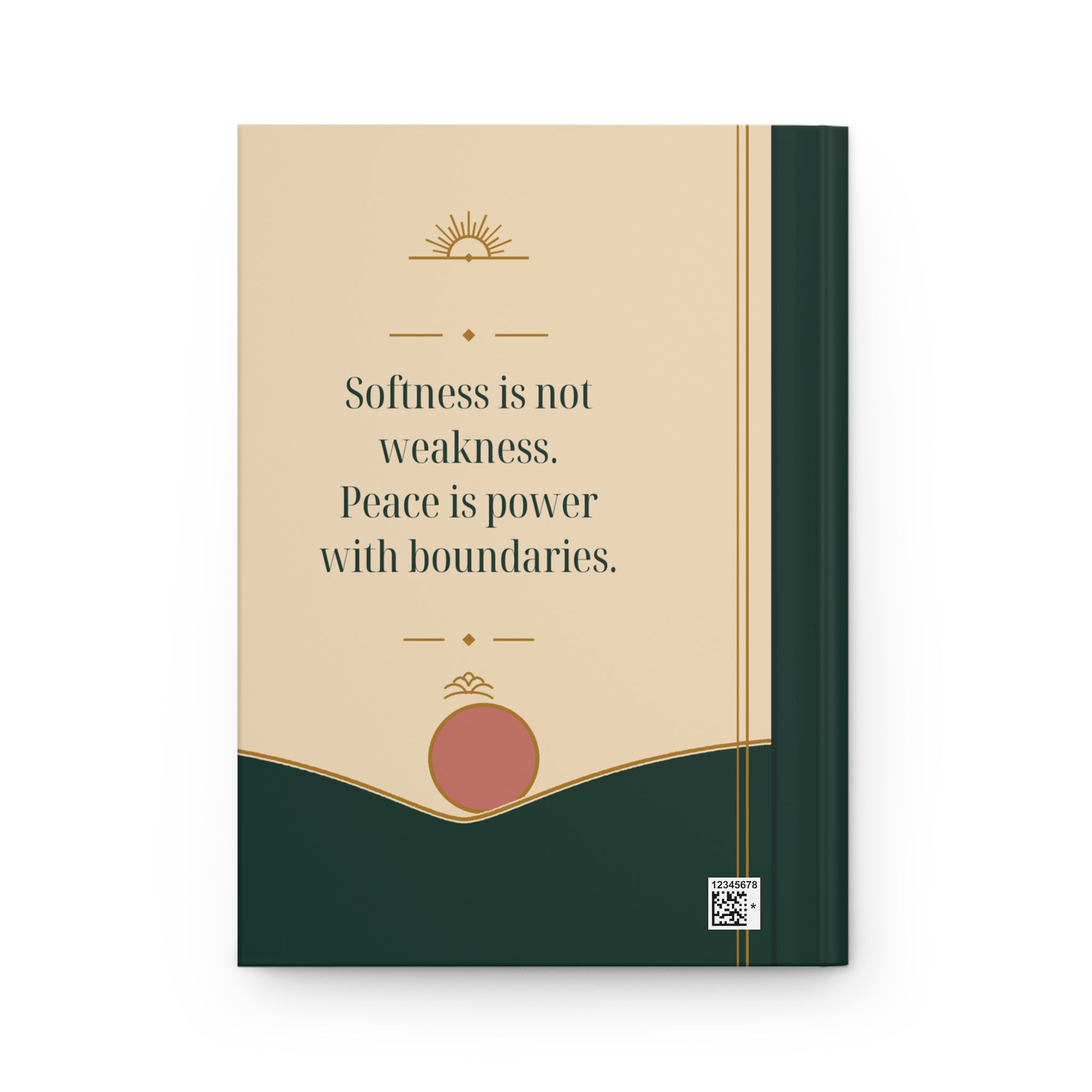Peace Is The New Flex Hardcover Journal — Empowerment Notebook for Boundaries & Self-Care