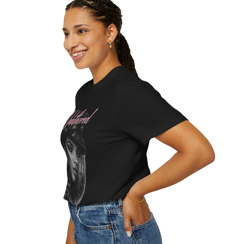 Unbothered Portrait Tee — "Protected. Peaceful. Powerful." Graphic T-Shirt