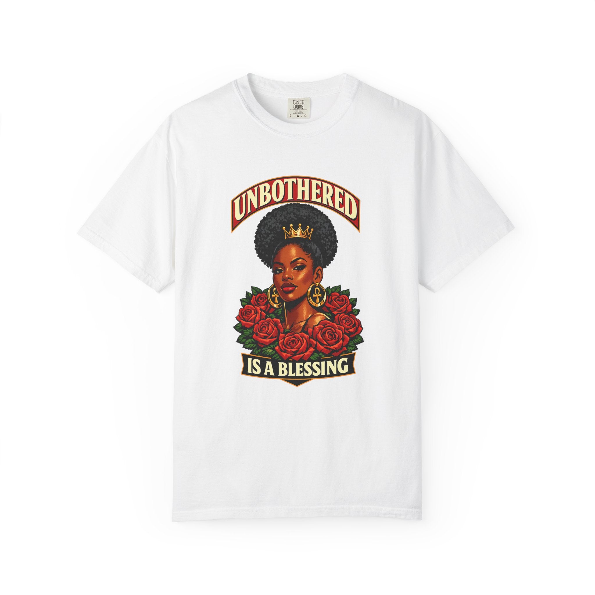 Unbothered Is a Blessing T-Shirt — Afrocentric Floral Graphic Tee