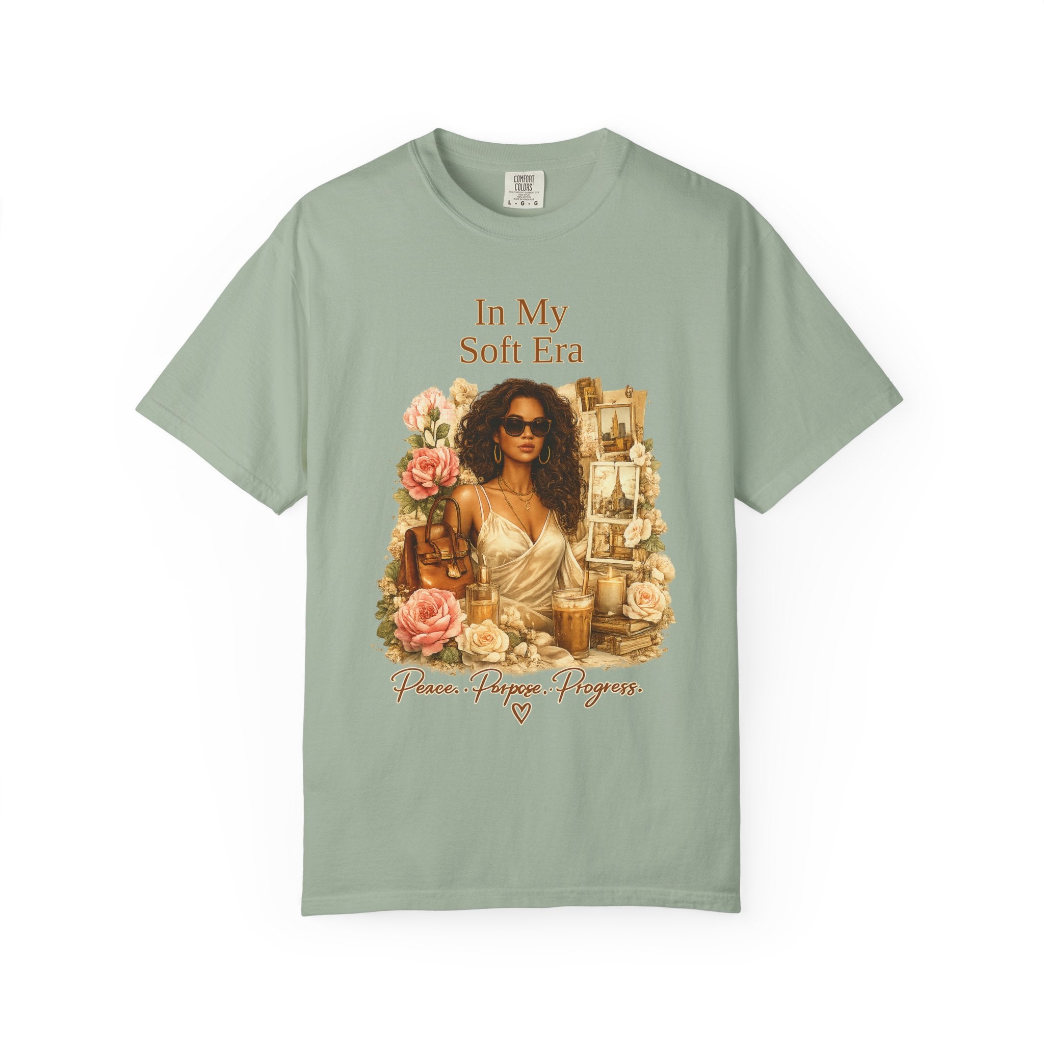 In My Soft Era T-Shirt — Vintage Floral Woman Graphic Tee