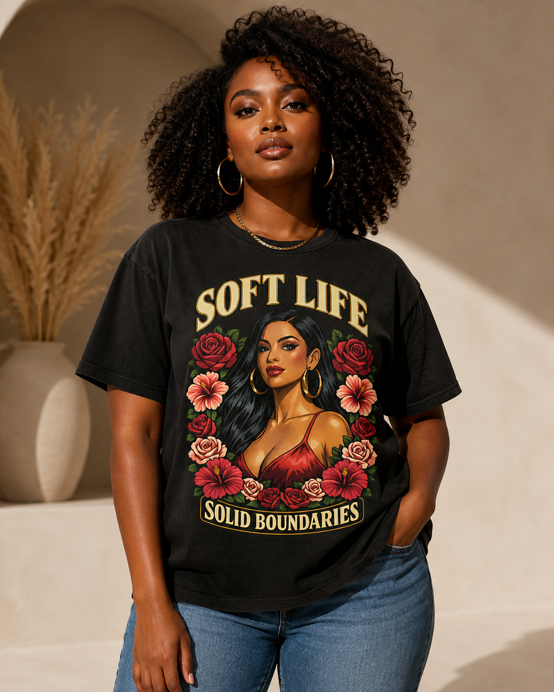 Soft Life Tee — "Soft Life, Solid Boundaries" Graphic T-Shirt